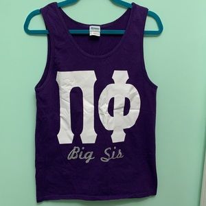 Pi phi big sis tank top size small